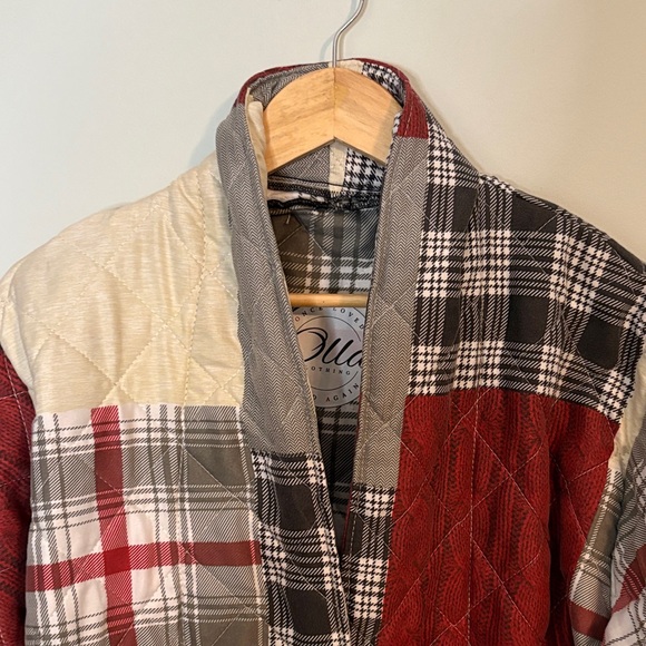 Plaid Patchwork Quilted Jacket - Picture 6 of 10